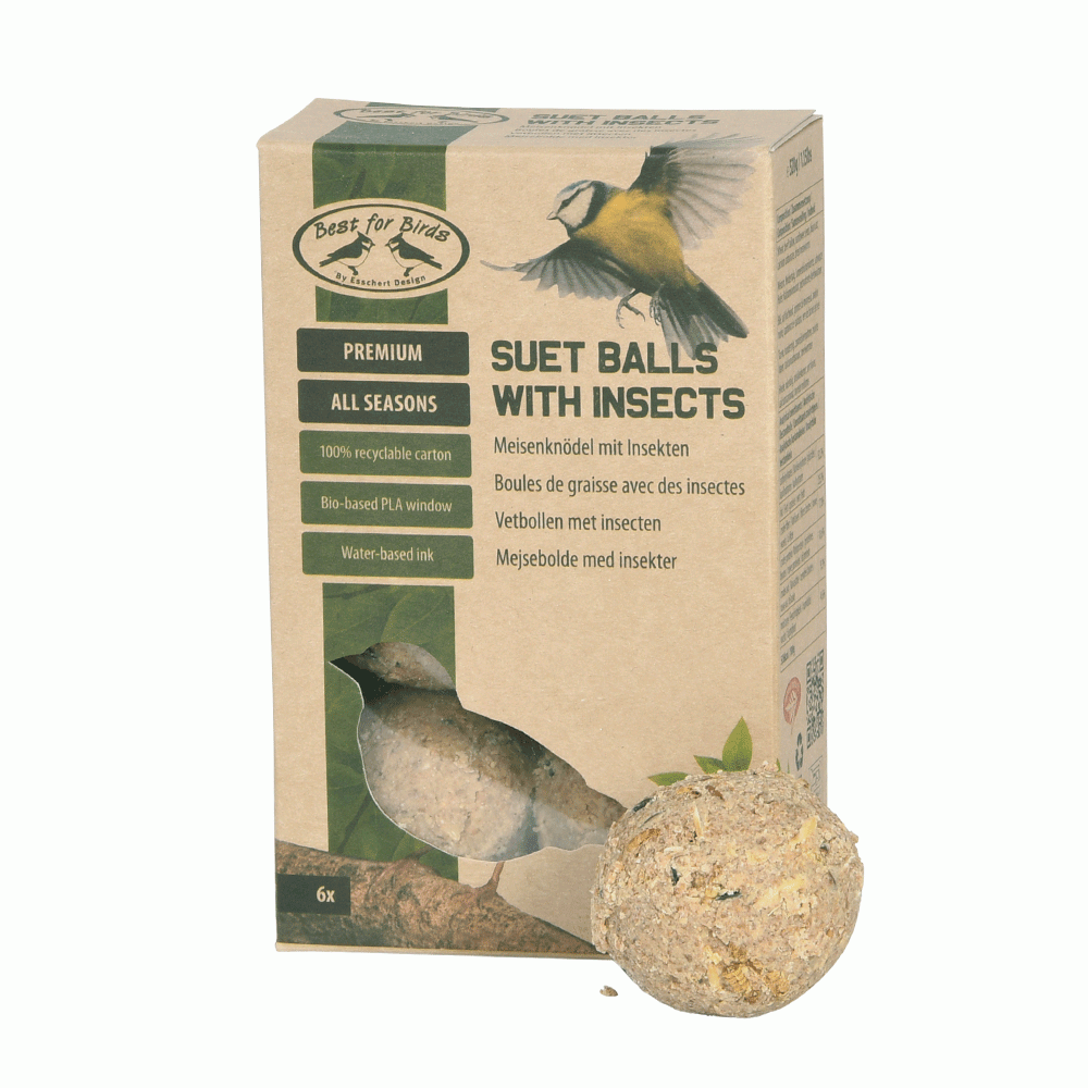 Vetbollen Met Meelwormen - 6 stuks