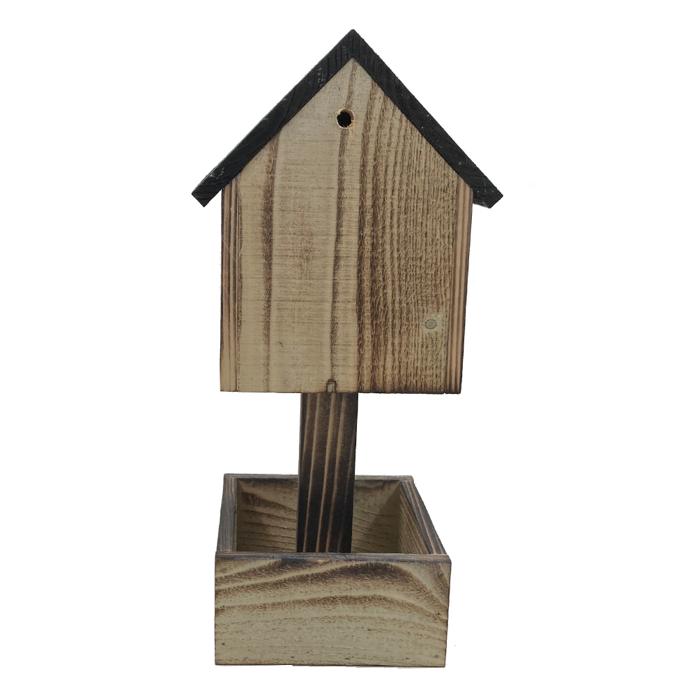 Geflammtes Futterhaus & Nistkasten Kombination – Bild 3