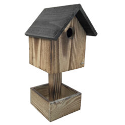 Geflammtes Futterhaus & Nistkasten Kombination