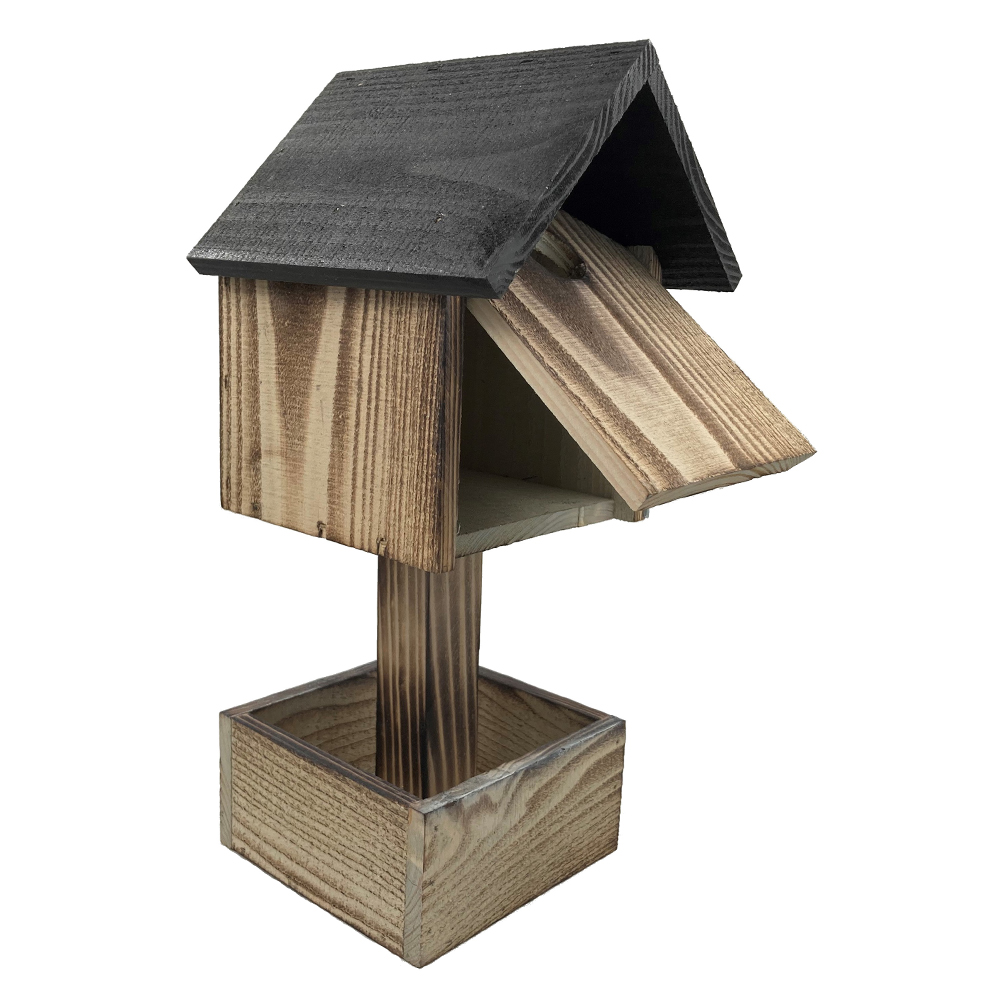 Geflammtes Futterhaus & Nistkasten Kombination – Bild 2