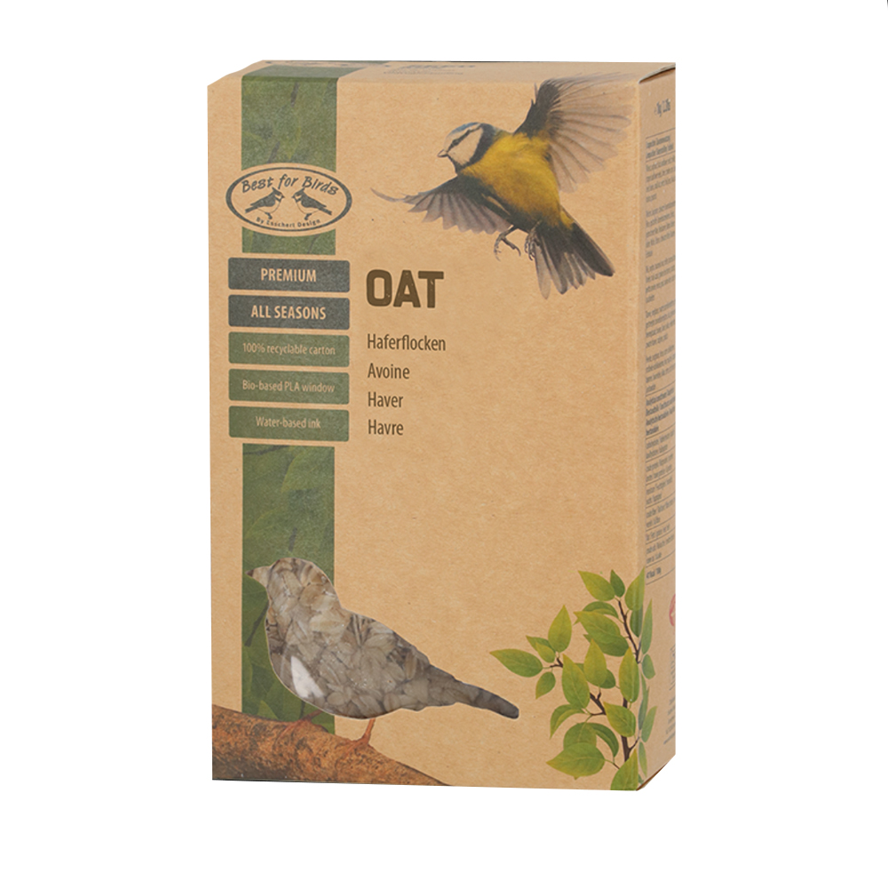 Doosje met haver voor vogels