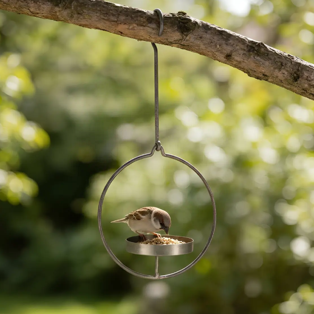 Runder Vogelfutterhänger mit Schale
